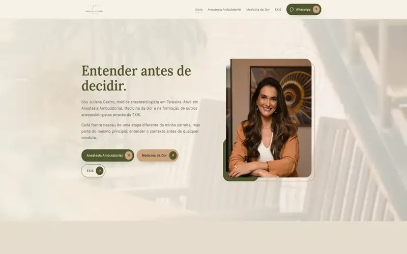 Preview do site Dra. Juliana Castro